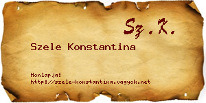 Szele Konstantina névjegykártya